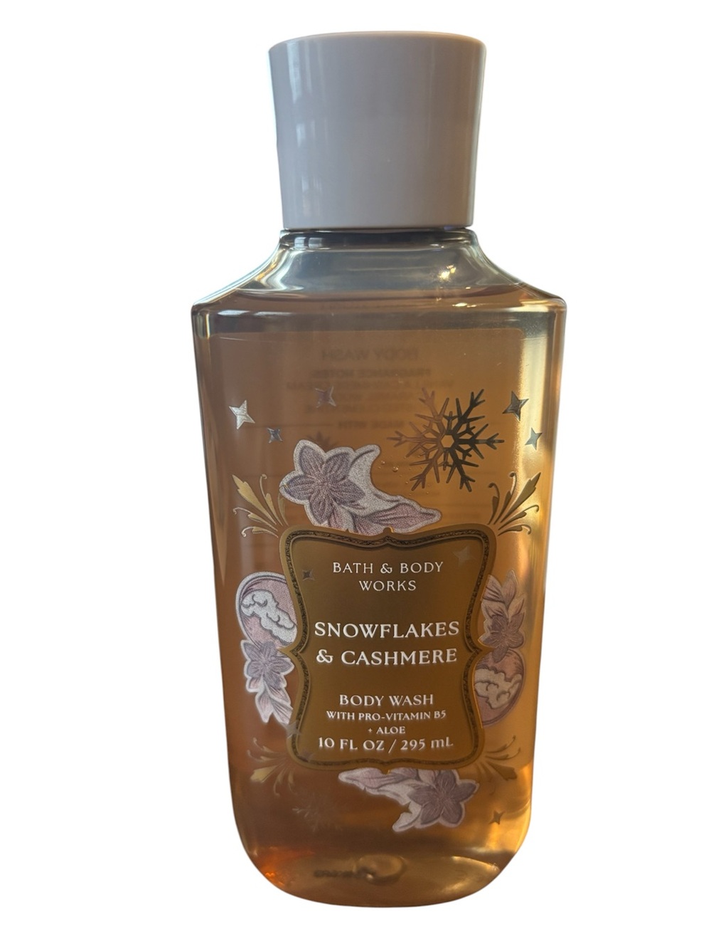 Bath & Body Works Snowflakes & Cashmere Body Wash — Amber Brown and Cream
